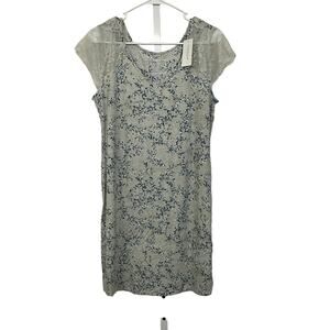 Charter Club Women’s Lace Trim Gray Floral Chemise Nightgown Size S